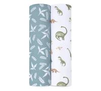 aden + anais™ essentials cotton muslin 2 pack swaddle blanket elephant circus (Dino jungle)