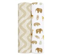 aden + anais™ essentials cotton muslin 2 pack swaddle blanket elephant circus (Tanzania)