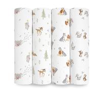 aden + anais™ essentials cotton muslin 4 pack swaddle blanket Disney+friends