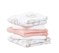 aden + anais Musy Squares - blushing bunnies, Pack of 5 | Large 100% Cotton Muslin Cloth | Soft & Lightweight Unisex Baby Essentials | Cloths for Newborn Girls & Boys | Ideal