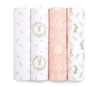 Aden + Anais Essentials Cotton Muslin Swaddle Blankets Blushing Bunnies