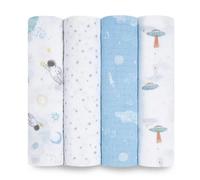 Aden + Anais Essentials Cotton Muslin Swaddles 4 Pack Space Explorers