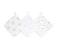 aden + anais™ Essentials Cotton Muslin Washcloths Set 3 Pack Blushing Bunnies