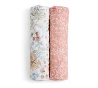 Aden + Anais - Essentials Silky Soft Pack of 2 Swaddle Blanket - Victorian Flowers