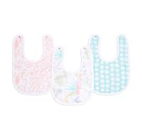 aden + anais essentials Snap Baby Bib, 100% Cotton Muslin, 3 Layer Burp Cloth, Super Soft & Absorbent for Infants, Newborns and Toddlers, Adjustable