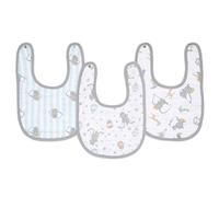 aden + anais essentials Snap Baby Bib, 100% Cotton Muslin, 3 Layer Burp Cloth, Super Soft & Absorbent for Infants, Newborns and Toddlers, Adjustable with Snaps, 3 Pack, dumbo new heights