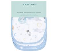 aden + anais essentials Snap Baby Bib, 100% Cotton Muslin, 3 Layer Burp Cloth, Super Soft & Absorbent for Infants, Newborns and Toddlers, Adjustable with Snaps, 3 Pack, space explorers