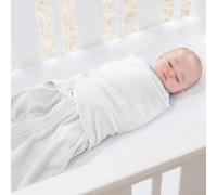 Aden + Anais Halo Sleepsack Swaddle 1.5 Tog 100% Cotton - White (0-3 Months)