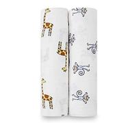 aden + anais™ large swaddles 2 pack cotton muslin jungle jam