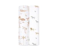 aden + anais™ Large Swaddles 2 Pack Organic Cotton Muslin Safari Dream