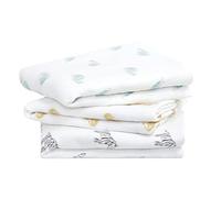 aden + anais™ musy squares 3 pack organic cotton muslin outdoors (Animal kingdom)