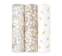 aden + anais Silky Soft Swaddle Blanket, Boutique Muslin Blankets for Girls & Boys, Baby Receiving Swaddles, Ideal Newborn & Infant Swaddling Set, Perfect Shower Gifts, 3 Pack, Natural Woodland