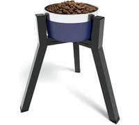 ADENGL Dog Bowl Stand for Medium Large Dogs, Adjustable Width Elevated Dog Bowls for 17.3-27cm Wide Bowls, Raised Dog Food & Water Bowls, 28cm Tall Single Dog Bowl Holder, Black (Bowl Not Included)