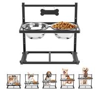 ADENGL Elevated Dog Bowls for Extra Large & Large Dogs,Raised Dog Bowl Stand with 2000ML Stainless Steel Bowls, Adjustable Tall Dog Food Water Bowls for Large Breed