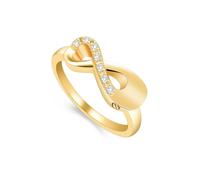 ADENLA Cremation Ring for Ashes Holder Keepsake Jewelry Stainless Steel Memorial Finger Ring for Women-6-Gold