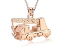 ADENLA Urn Necklace for Ashes Building Tools Cremation Ashes Jewelry for Men Women Keepsake Funeral Pendant-Rose Gold