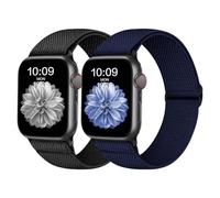 Adepoy Elastic Nylon Band Compatible for Apple Watch Straps 46mm 38mm 40mm 41mm 42mm 44mm 45mm 49mm, Adjustable Braided Stretch Replacement band for Ultra3/2/1 SE3 iWatch Series 11/10/9/8/7/6/5/4/3