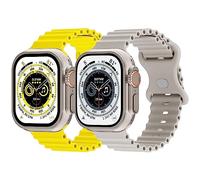 Adepoy Ocean Straps Compatible with Apple Watch Straps Ultra/Ultra 2 49mm 46mm 45mm 44mm 42mm 41mm 40mm 38mm, Silicone Sport Band for iWatch Series 10 9 8 7 SE 6 5 4 3 2 1 SE