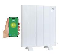 Adept E-RAD Smart Electric Radiator with WiFi Smartphone Control - Plug-In Electric Aluminium Heater with Adjustable Temperature and Digital Display - 700W - White