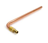 Adept Technology 16mm x 15Cu Press Radiator Elbow Copper (Unplated) Heating Pipe Fitting - MLCP Heating Pipe Fitting with Unplated Copper Tail, 90° Connector, WRAS Approved