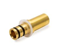 Adept Technology MLCP to Copper Press Adapter Brass Fitting WRAS Approved - U-Profile Press-Fit Transition Connector for Water & Heating Systems, Multi Size, Pack of 10 (32mm-28mm)