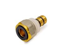 Adept Technology Press Female Swivel Adapter MLCP Brass Fitting WRAS Approved - U-Profile Press Connection for Water & Heating Systems, Female Threaded Connector, Multi Size, Pack of 10 (20mm x 3/4")
