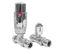 Adept Technology TRV c/w Lockshield and Modern Valves Head Kit (15mm x 1/2") Choice of Colours and Sizes (Straight, Chrome)