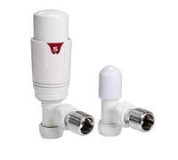 Adept Technology TRV c/w Lockshield and Modern Valves Head Kit (15mm x 1/2") Choice of Colours and Sizes (Angled, White)