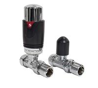 Adept Technology TRV c/w Lockshield and Modern Valves Head Kit (15mm x 1/2") Choice of Colours and Sizes (Straight, Black)