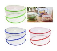ADEPTMA 3PK Collapsible Pop Up Food Covers Mesh Protectors Insect Begs Flies Indoor Outdoor Kitchen Home Camping Picnic - Elastic String for Easy Opening and Keeping Cover Closed