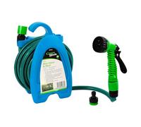ADEPTNA 10m Lightweight Garden Hose Reel Compact Hose Pipe Reel Set with 7 Adjustable Spray Gun Nozzles