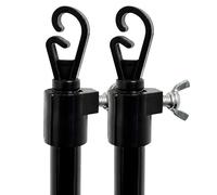 ADEPTNA 2 Pack Extending Clothesline Prop Support Pole - Adjustable Up to 220cm - Heavy Duty Outdoor Clothesline Support with Non-Slip Head - Weather Resistant Laundry Line Prop for Garden Drying