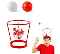 ADEPTNA 2 Pack Head Basket Hoop Game Funny Headband Basketball Party Game with Hoop & 40 Balls Hilarious Indoor & Outdoor Family Game for Kids & Adults Perfect Christmas & Birthday Gift