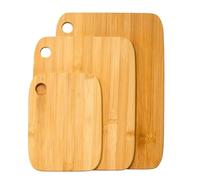 ADEPTNA 3 Piece Bamboo Chopping Board Set Wooden Cutting Board Suitable for All Food Types - 100% Natural Bamboo