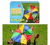 ADEPTNA 3m, 10 Feet Rainbow Play Parachute Garden Toy Tent Games Durable Outdoor Kids Multi-Colour Design Outdoor Indoor Lawn Games Picnic Blanket Mat Cooperative Play