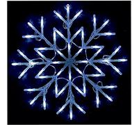 ADEPTNA 50 LED Snowflake Christmas Light - Flashing Silhouette Home Window Xmas Festive Party Decoration Lights Home Office Indoor (Cool White)
