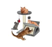 ADEPTNA Cat Tree Scratching Scratcher Post Tunnel Bed Kitten - Cat Tree Tower Activity Centre for Playing Relax and Sleep