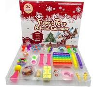 ADEPTNA Christmas Advent Calendar Fidget Toys - 24 Days Xmas Countdown Calendar with Pop It, Squishes, Infinity Cube, Stress & Anxiety Relief Sensory Toys Gift Set for Kids & Adults