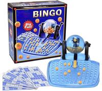 ADEPTNA Classic Bingo Game Set with 48 Cards, 90 Numbered Balls,100 Chips and Bingo Ball Dispenser - Fun Family Entertainment for Parties & Christmas