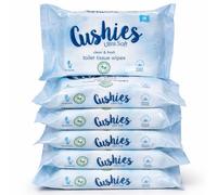 ADEPTNA Flushable Wipes for Adults Large Wet Toilet Tissue with Vitamin E 100% Plant-Based & Biodegradable Sewer & Septic Safe Hypoallergenic Moist Wipes Multipack (PACK OF 6 (216 SHEETS))