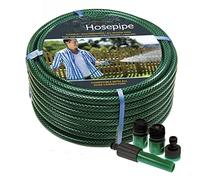 ADEPTNA Garden Green Hose Pipe Reel Watering HOSEPIPE Triple Layer with Connectors (30M)