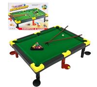 ADEPTNA Kids Snooker & Billiards Game Table Set - Complete Mini Tabletop Pool Set with Full Ball Set, 2 Cues & Triangle - Skill-Building Play, Fun Family Game, Compact & Sturdy Design