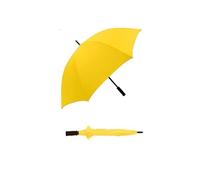 ADEPTNA Large 49” Golf Umbrella - Double Ribbed Windproof & Waterproof Canopy - UV Sun Protection, Strong Lightweight Frame, Classic Wooden Handle - Oversized Rain & Wind Protection (YELLOW)