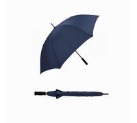 ADEPTNA Large 49” Golf Umbrella - Double Ribbed Windproof & Waterproof Canopy - UV Sun Protection, Strong Lightweight Frame, Classic Wooden Handle - Oversized Rain & Wind Protection (DARK NAVY BLUE)