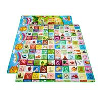 ADEPTNA Large Kids Crawling Play Mat Double Side Soft Foam Play Learning Indoor Outdoor Child Toddler Baby Mat with Storage Bag Included (Educational)