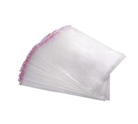 ADEPTNA Pack of 100 A4 Cello Bags Crystal Clear - Cellophane Self Seal Bags