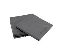 ADEPTNA Pack of 4 Paving Slab Set - Non-Slip Plastic Garden Stomp Stones - Heavy Duty Lawn & Patio Flooring Tiles - Easy Install Weather-proof Outdoor Path Slabs - Lightweight but Durable Blocks