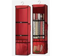 ADEPTNA Premium Large Christmas Wrapping Paper Storage Case with 6 Mesh Pockets and Hanging Hook - Store All Your Christmas and Gift Wrapping Supplies Gathered neatly in one Place