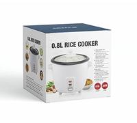 ADEPTNA Premium Rice Cooker Non-Stick Removable Bowl - Cook and Warm Functions - Includes Measuring Cup and Spoon (0.8L CAPACITY)