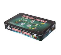 ADEPTNA Professional Casino Style Texas Holdem 300 Piece Dual Toned Poker Chips and Blackjack Game with Blackjack playing mat Chips Chip Deck